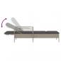 Preview: Sonnenliege mit Auflage Hellgrau 63x200x81 cm Poly Rattan