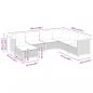 Preview: 7-tlg. Garten-Sofagarnitur mit Kissen Grau Poly Rattan