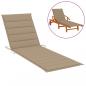 Preview: Sonnenliegen-Auflage Beige 200x70x3 cm Oxford-Gewebe