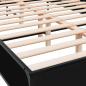 Preview: Bettgestell Schwarz 160x200 cm Holzwerkstoff und Metall