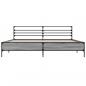 Preview: Bettgestell Grau Sonoma 200x200 cm Holzwerkstoff und Metall