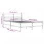 Preview: Bettgestell Sonoma-Eiche 135x190 cm Holzwerkstoff und Metall