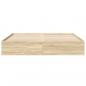 Preview: Bettgestell Sonoma-Eiche 180x200 cm Holzwerkstoff