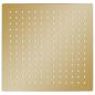 Preview: Regenbrause Edelstahl 25x25 cm Quadrat Golden