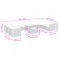 Preview: 11-tlg. Garten-Sofagarnitur mit Kissen Grau Poly Rattan