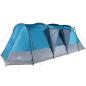 Preview: Tunnelzelt 4 Personen Blau Wasserdicht