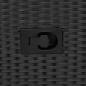 Preview: Gartensessel Verstellbar mit Kissen Schwarz Poly Rattan