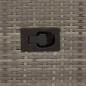 Preview: Gartensessel mit Kissen 2 Stk. Verstellbar Grau Poly Rattan