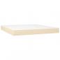 Preview: Boxspringbett mit Matratze & LED Creme 180x200 cm Stoff