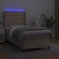 Preview: Boxspringbett mit Matratze & LED Cappuccino-Braun 90x190cm