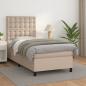 Preview: ARDEBO.de - Boxspringbett mit Matratze Cappuccino-Braun 90x190cm Kunstleder