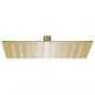 Preview: ARDEBO.de - Regenbrause Edelstahl 20x20 cm Quadrat Golden