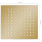 Preview: Regenbrause Edelstahl 20x20 cm Quadrat Golden