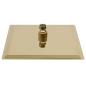 Preview: Regenbrause Edelstahl 20x20 cm Quadrat Golden