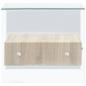 Preview: Couchtisch mit Schublade 50x50x45 cm Hartglas