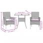 Preview: 3-tlg. Garten-Essgruppe mit Kissen Beige Poly Rattan und Glas
