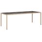 Preview: 9-tlg. Garten-Essgruppe mit Kissen Beige Poly Rattan Glas