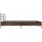 Preview: Bettgestell Braun Eichen-Optik 200x200 cm Holzwerkstoff Metall