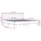 Preview: Bettgestell Grau Sonoma 200x200 cm Holzwerkstoff und Metall