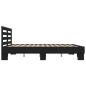 Preview: ARDEBO.de - Bettgestell Schwarz 180x200 cm Holzwerkstoff und Metall