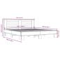 Preview: Bettgestell Schwarz 180x200 cm Holzwerkstoff und Metall