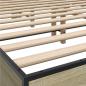 Preview: Bettgestell Sonoma-Eiche 150x200 cm Holzwerkstoff und Metall