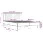 Preview: Bettgestell Braun Eichen-Optik 140x190 cm Holzwerkstoff Metall