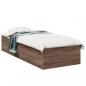 Preview: ARDEBO.de - Bettgestell Braun Eichen-Optik 100x200 cm Holzwerkstoff