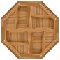 Preview: Tischplatte 80x80x2,5 cm Achteckig Massivholz Teak