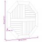 Preview: Tischplatte 80x80x2,5 cm Achteckig Massivholz Teak