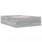Preview: Bettgestell Grau Sonoma 140x190 cm Holzwerkstoff