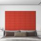 Preview: ARDEBO.de - Wandpaneele 12 Stk. Rot 30x15 cm Kunstleder 0,54 m²