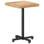 Preview: ARDEBO.de - Bistrotisch Quadratisch 50x50x75 cm Raues Mangoholz 