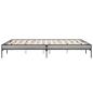 Preview: Bettgestell Grau Sonoma 140x200 cm Holzwerkstoff und Metall