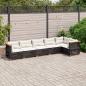 Preview: ARDEBO.de - 6-tlg. Garten-Sofagarnitur mit Kissen Schwarz Poly Rattan