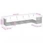 Preview: 6-tlg. Garten-Sofagarnitur mit Kissen Schwarz Poly Rattan
