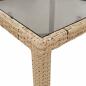 Preview: 9-tlg. Garten-Essgruppe mit Kissen Beige Poly Rattan Glas