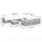 Preview: 11-tlg. Garten-Sofagarnitur mit Kissen Schwarz Poly Rattan
