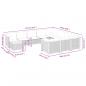 Preview: 11-tlg. Garten-Sofagarnitur mit Kissen Grau Poly Rattan