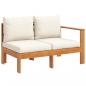 Preview: Gartensofa mit 1 Armlehne 2-Sitzer Massivholz Akazie