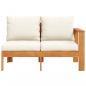 Preview: Gartensofa mit 1 Armlehne 2-Sitzer Massivholz Akazie