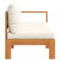 Preview: Gartensofa mit 1 Armlehne 2-Sitzer Massivholz Akazie