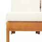 Preview: Gartensofa mit 1 Armlehne 2-Sitzer Massivholz Akazie