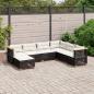 Preview: ARDEBO.de - 7-tlg. Garten-Sofagarnitur mit Kissen Schwarz Poly Rattan