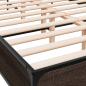 Preview: Bettgestell Braun Eichen-Optik 140x190 cm Holzwerkstoff Metall