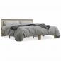 Preview: ARDEBO.de - Bettgestell Sonoma-Eiche 200x200 cm Holzwerkstoff und Metall