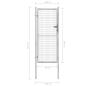 Preview: Gartentor Verzinkter Stahl 105x250 cm Silbern