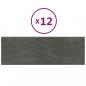 Preview: Wandpaneele 12 Stk. Dunkelgrau 90x30 cm Samt 3,24 m²