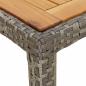 Preview: 7-tlg. Garten-Essgruppe mit Kissen Grau Poly Rattan