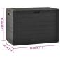 Preview: Gartenbox Anthrazit 78x44x55 cm